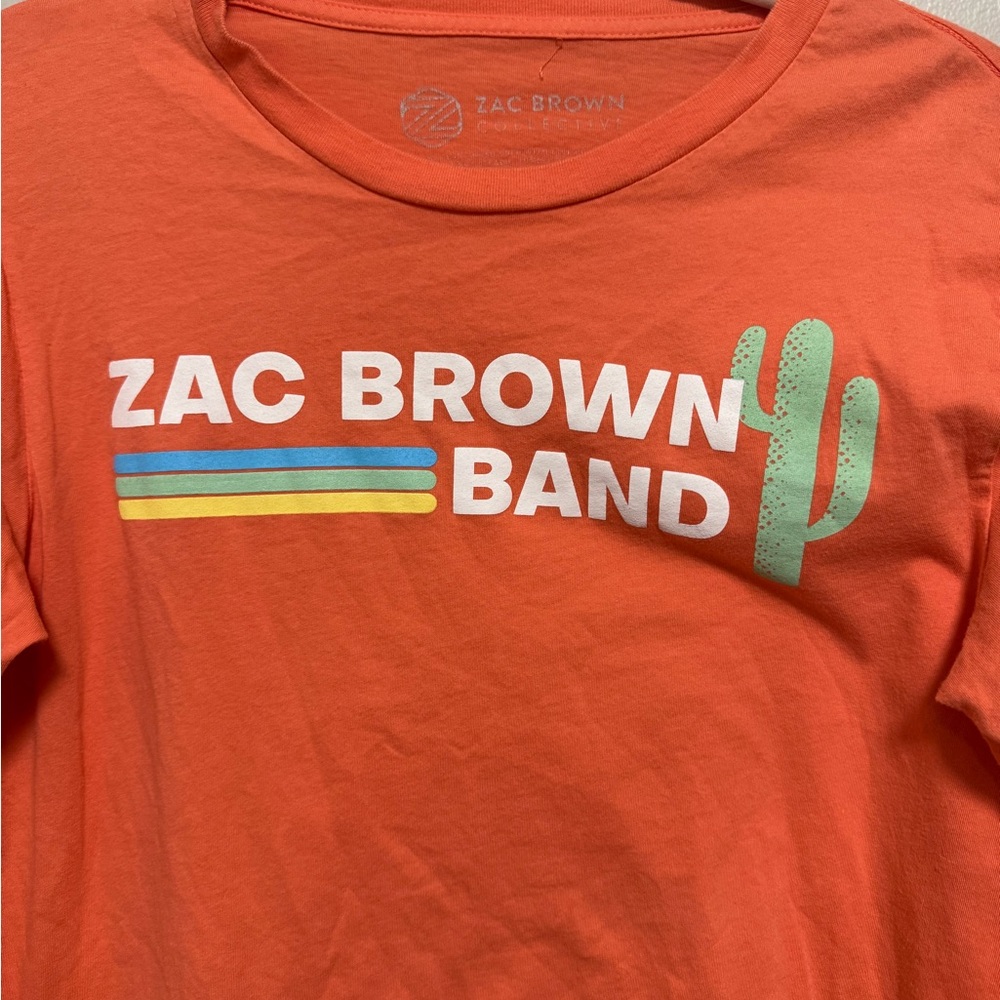 Zac Brown Band Down the Rabbit Hole 2019 Live Tour Coral Long Sleeve Shirt - Picture 4 of 6